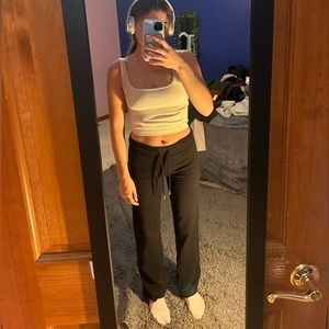 COPY - Garage low rise kick flare joggers- black